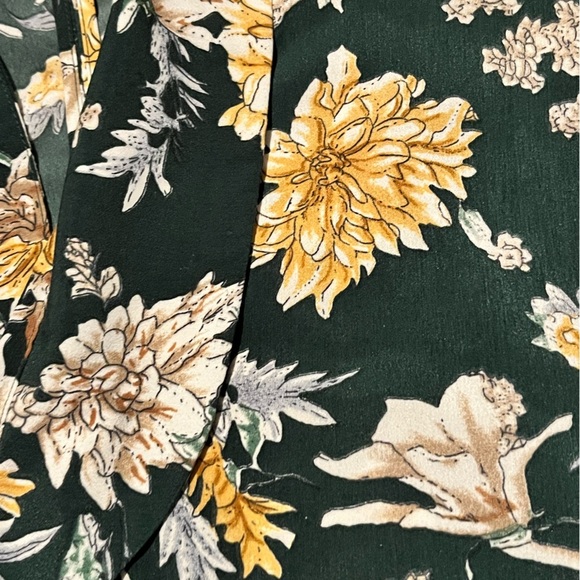 UMGEE long duster kimono oversized small-xl green floral tropical boho layering - Picture 10 of 10